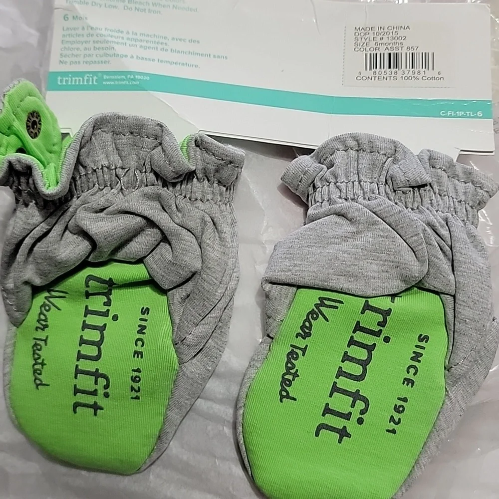 🍎 Nwt Trimfit Brand Cotton Baby Booties Infant 1-Pack Booties w Clasp,  Socks